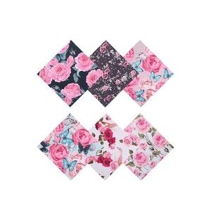 6PCS Thickened Glasses Cleaning Cloth Elegant Flower Design Microfiber Cleani...